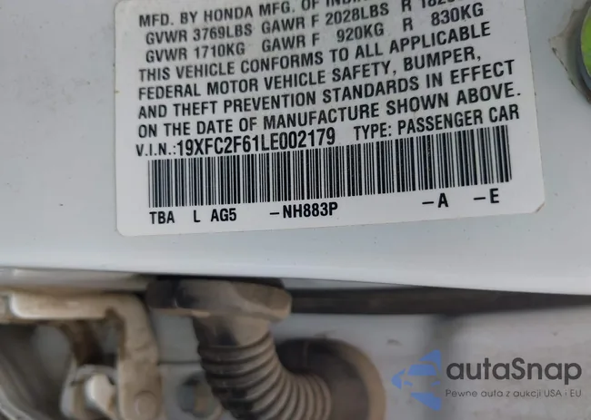 19XFC2F61LE002179: 41521538