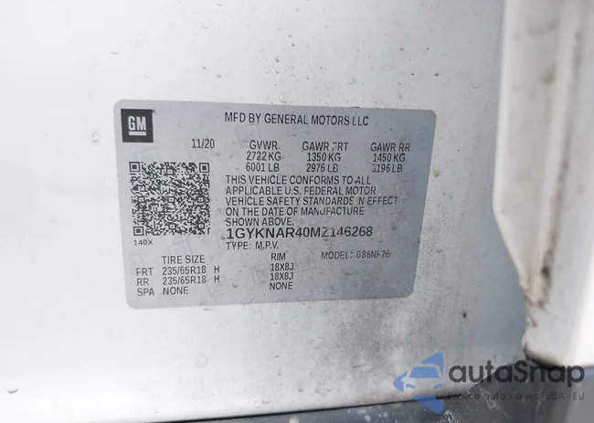 1GYKNAR40MZ146268: 41522802