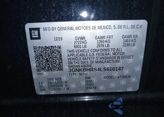 3GNKBHRS4LS616147: 41522316