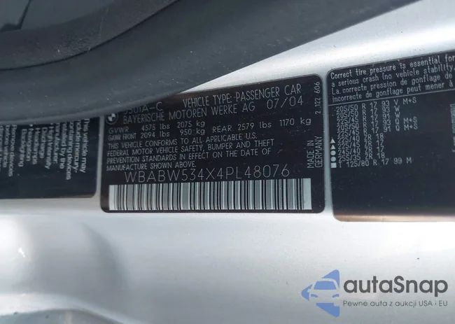 WBABW534X4PL48076: 41524794