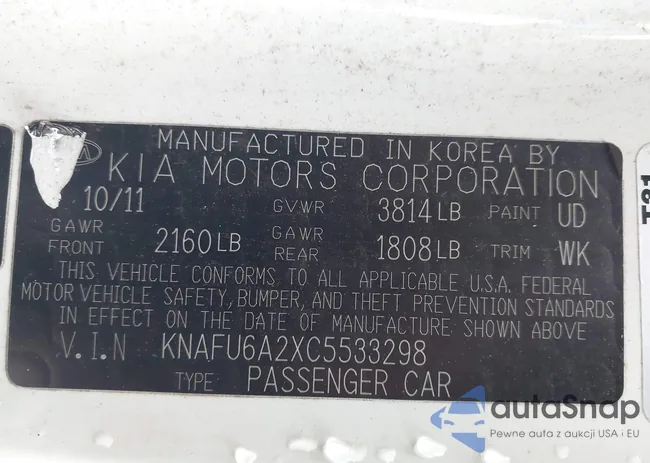 KNAFU6A2XC5533298: 41525216