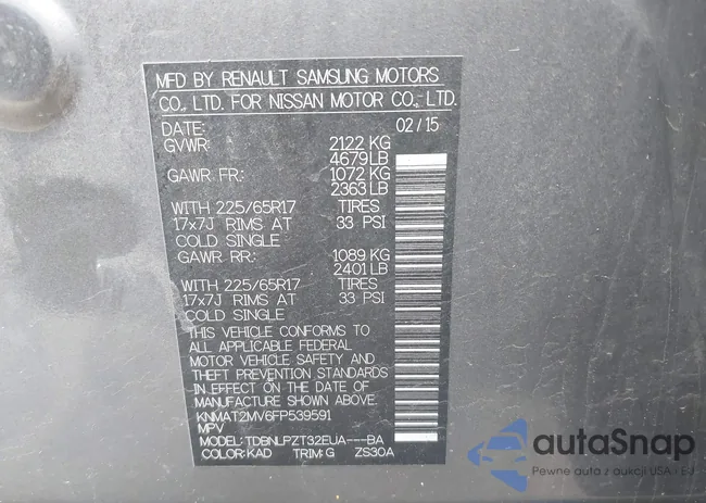 KNMAT2MV6FP539591: 41526711