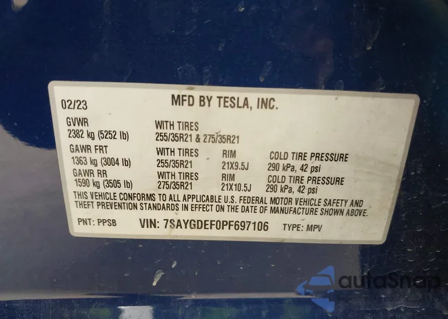 7SAYGDEF0PF697106: 41528249