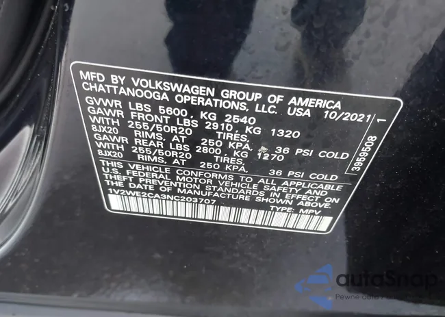 1V2WE2CA3NC203707: 41529072