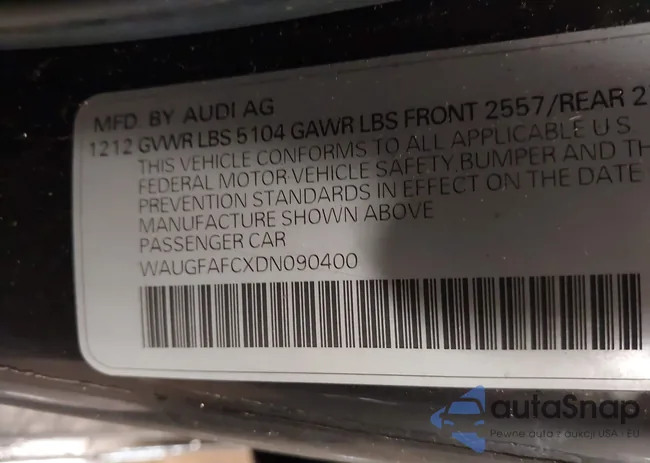 WAUGFAFCXDN090400: 41528333