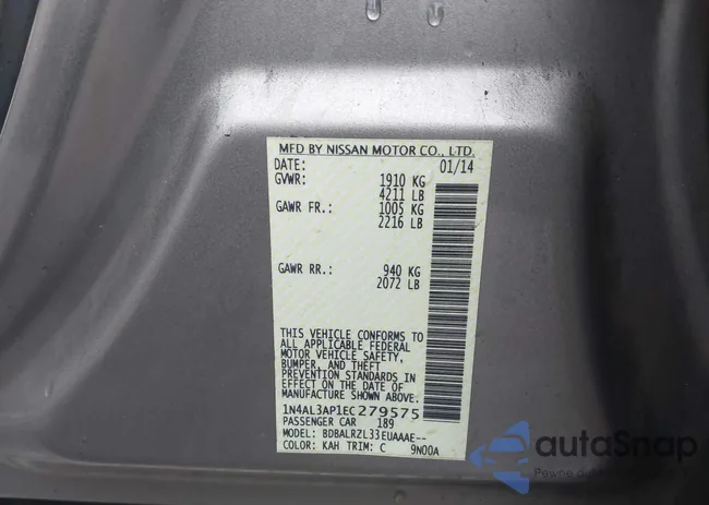 1N4AL3AP1EC279575: 41530973