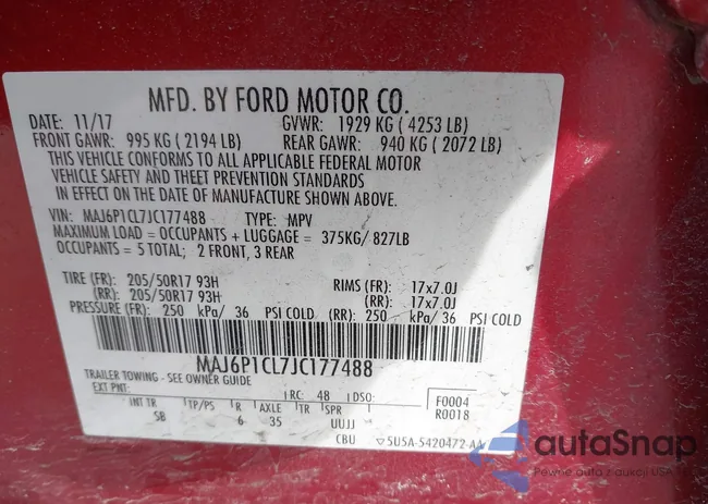 MAJ6P1CL7JC177488: 41531075