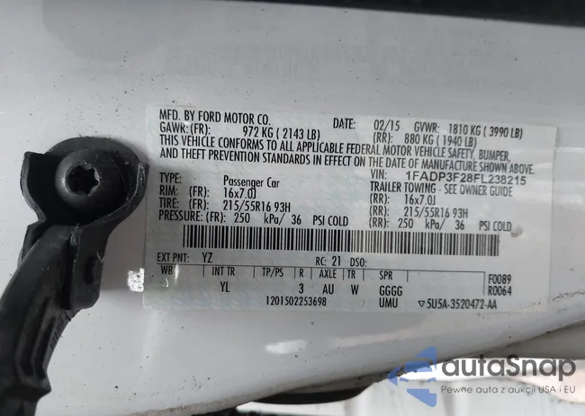 1FADP3F28FL238215: 41530336