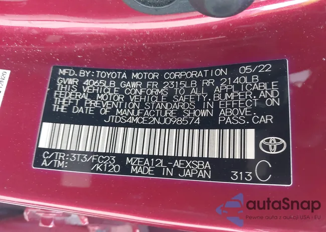 JTDS4MCE2NJ098574: 41533041