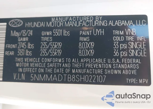 5NMMADTB8SH022107: 41533276