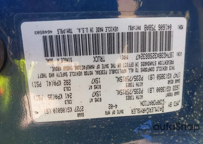 1B7HG38X32S663247: 41533996