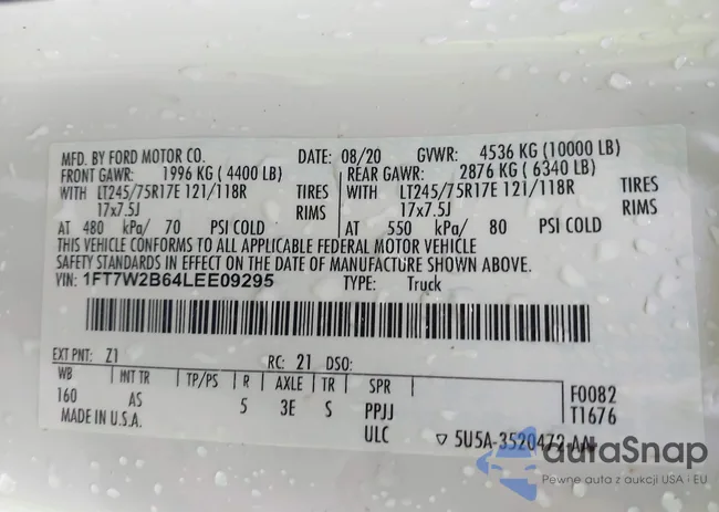 1FT7W2B64LEE09295: 41534057