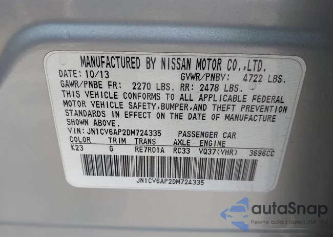 JN1CV6AP2DM724335: 41533680