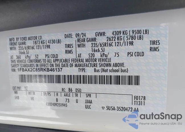 1FBAX2C85RKB46137: 41535996