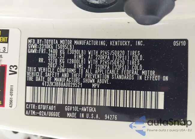 4T3ZK3BB8AU029521: 41536699