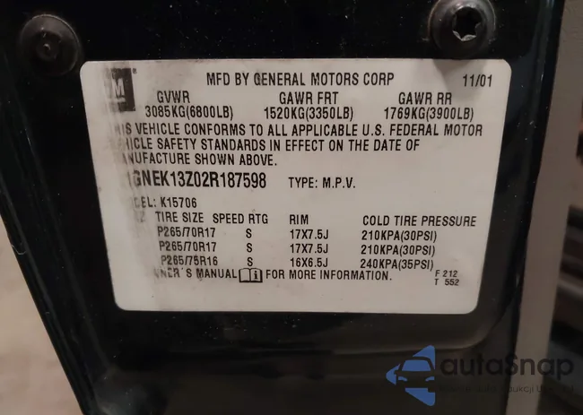 1GNEK13Z02R187598: 41537907