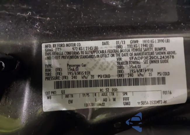 1FADP3E29DL243678: 41537987