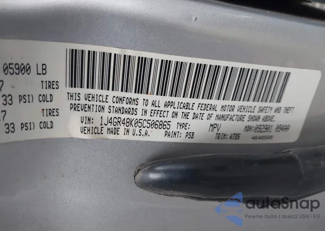 1J4GR48K05C506865: 41539102