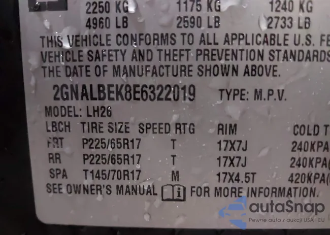 2GNALBEK8E6322019: 41538296