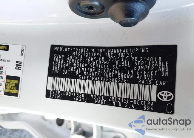 5YFEPMAEXNP286276: 41541056