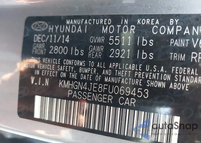 KMHGN4JE8FU069453: 41541175