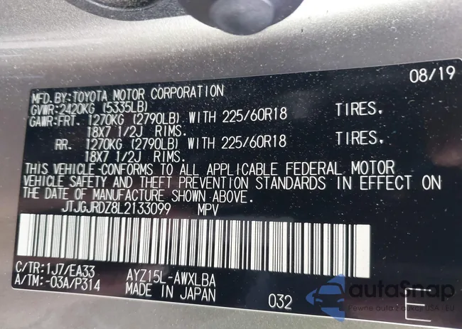 JTJGJRDZ8L2133099: 41542846