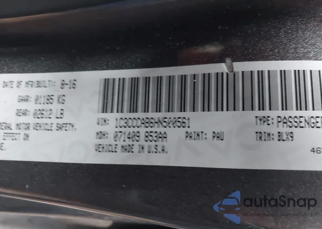 1C3CCCAB6HN500561: 41543388