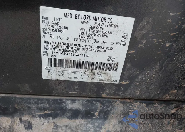 1FM5K8GT3JGA12842: 41548083