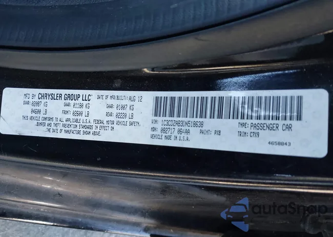 1C3CDZAB3DN518638: 41548264