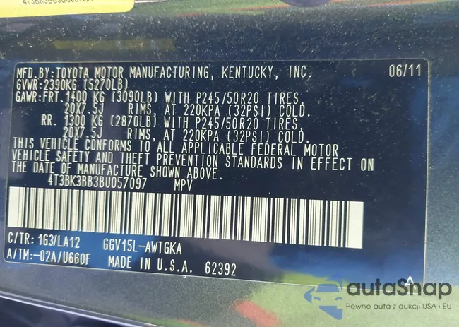 4T3BK3BB3BU057097: 41550130