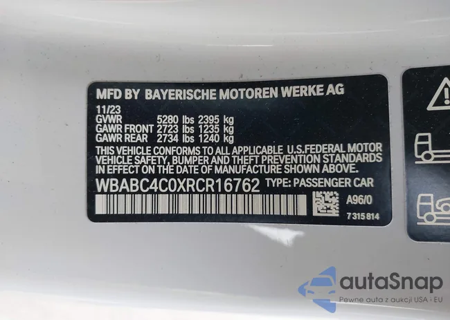 WBABC4C0XRCR16762: 41549436