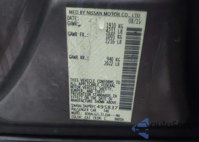 1N4AL3AP9FC495837: 41550427