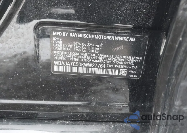 WBAJA7C50KWW27764: 41550455