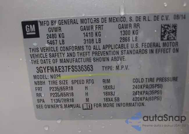 3GYFNAE37FS536363: 41551790