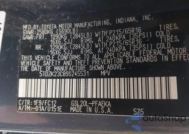 5TDZK23C89S245531: 41552196