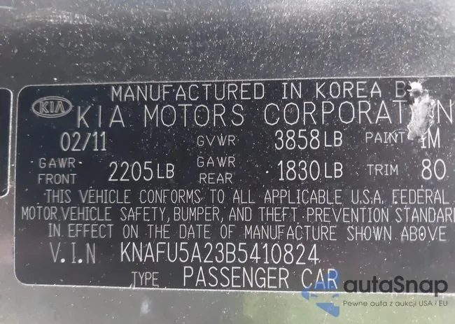 KNAFU5A23B5410824: 41551461