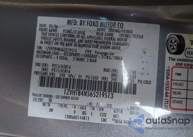 1ZVHT84N565219513: 41552520