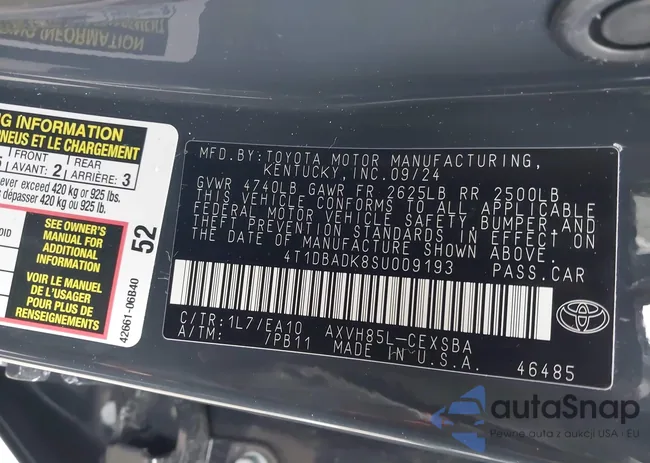 4T1DBADK8SU009193: 41558090