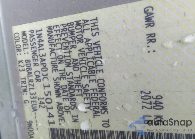 1N4AL3AP0JC150141: 41558208