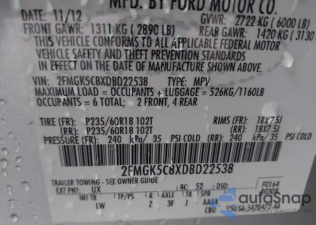 2FMGK5C8XDBD22538: 41558242