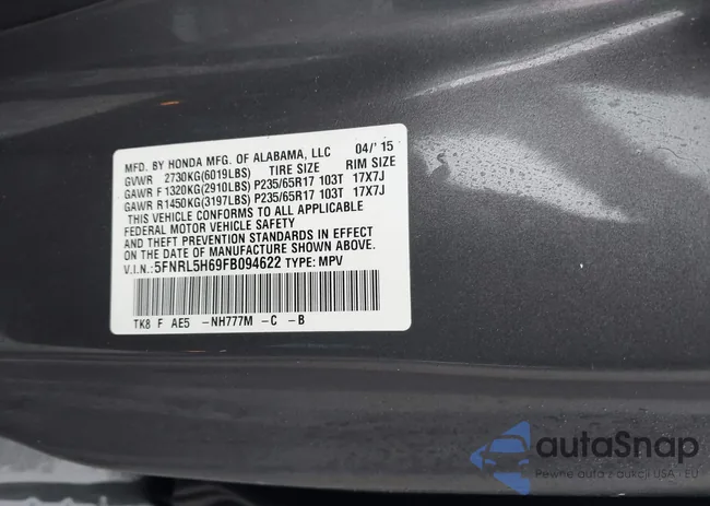 5FNRL5H69FB094622: 41559078