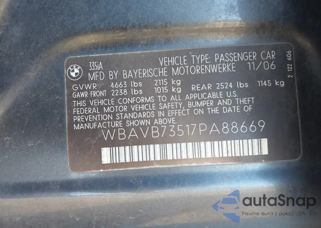 WBAVB73517PA88669: 41559918