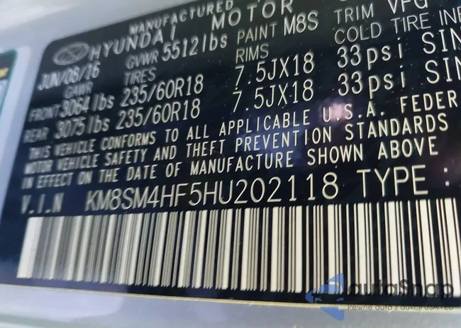 KM8SM4HF5HU202118: 41560000