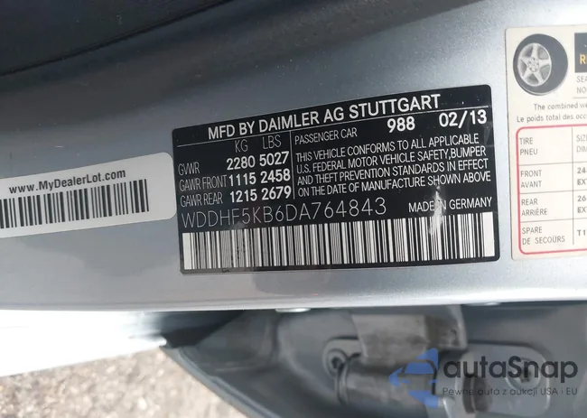 WDDHF5KB6DA764843: 41561836