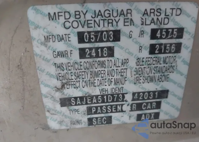 SAJEA51D73XD42031: 41562914