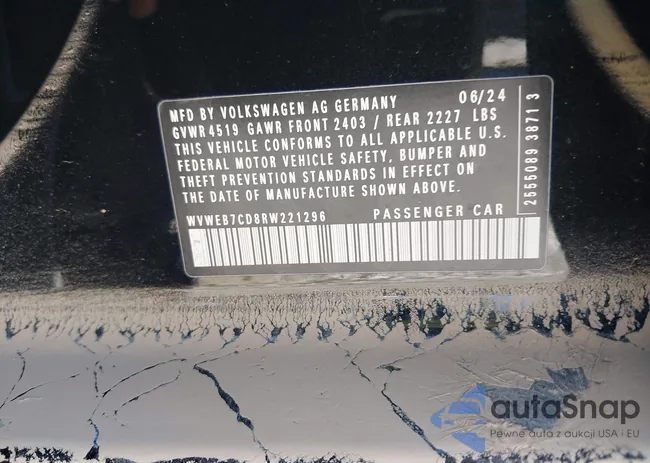 WVWEB7CD8RW221296: 41564588