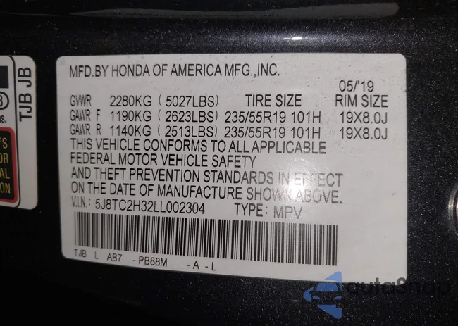 5J8TC2H32LL002304: 41568425