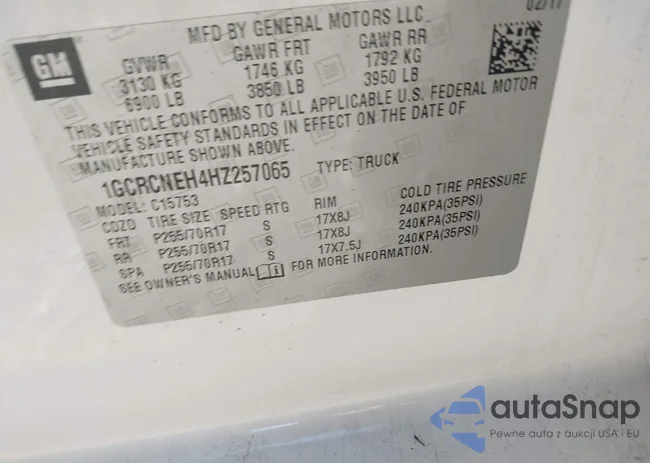 1GCRCNEH4HZ257065: 41569958