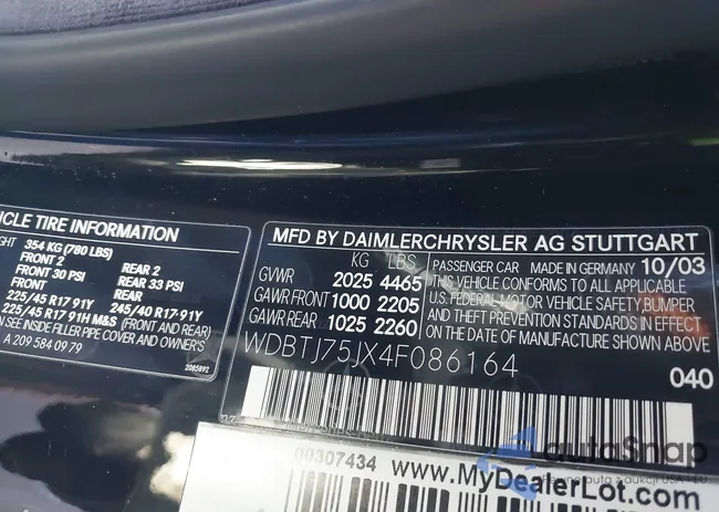 WDBTJ75JX4F086164: 41569960