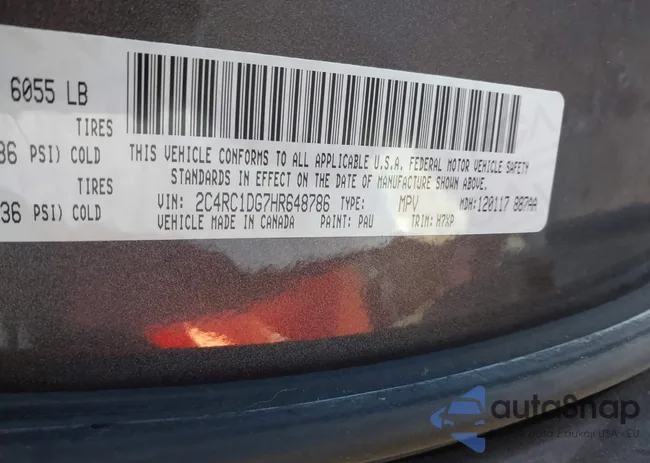 2C4RC1DG7HR648786: 41570029